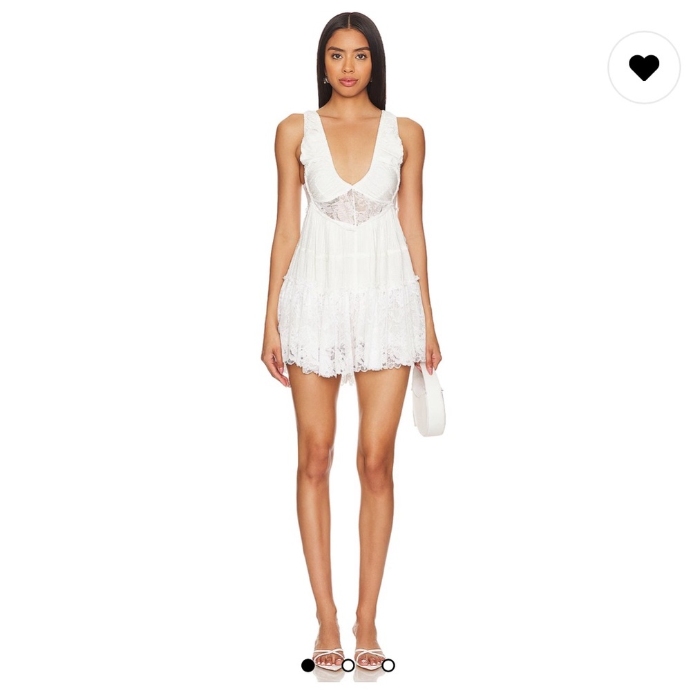 Free People white Lace romper